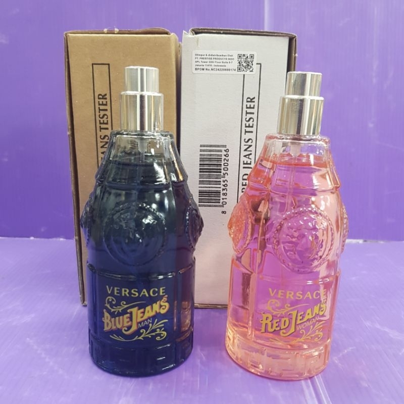 Parfum Original Tester Versace Red and Blue Jeans