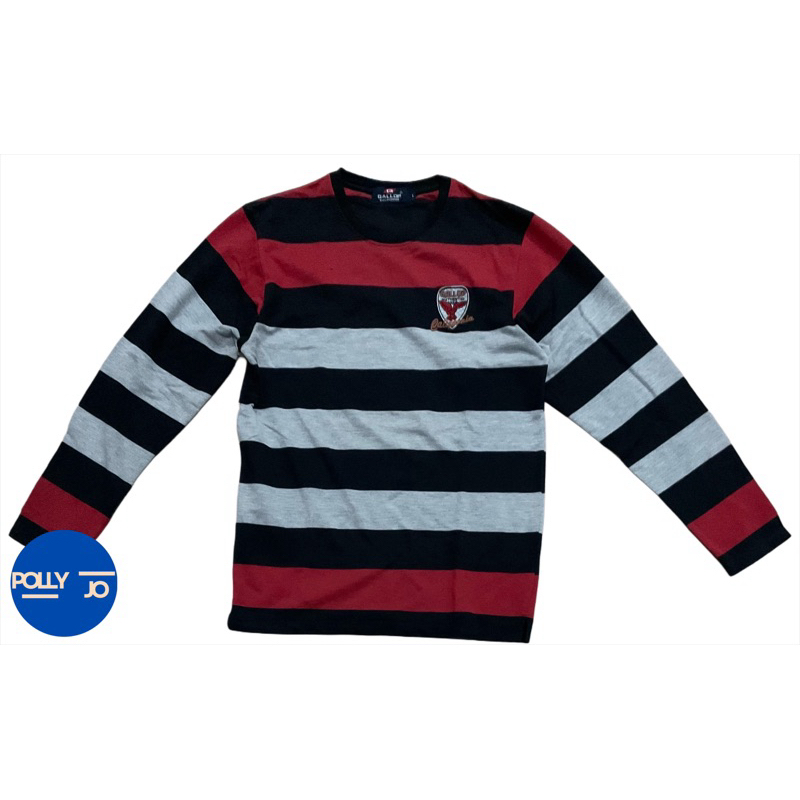 GALLOP (ORI) - Kaos Lengan Panjang Motif Garis (Preloved)