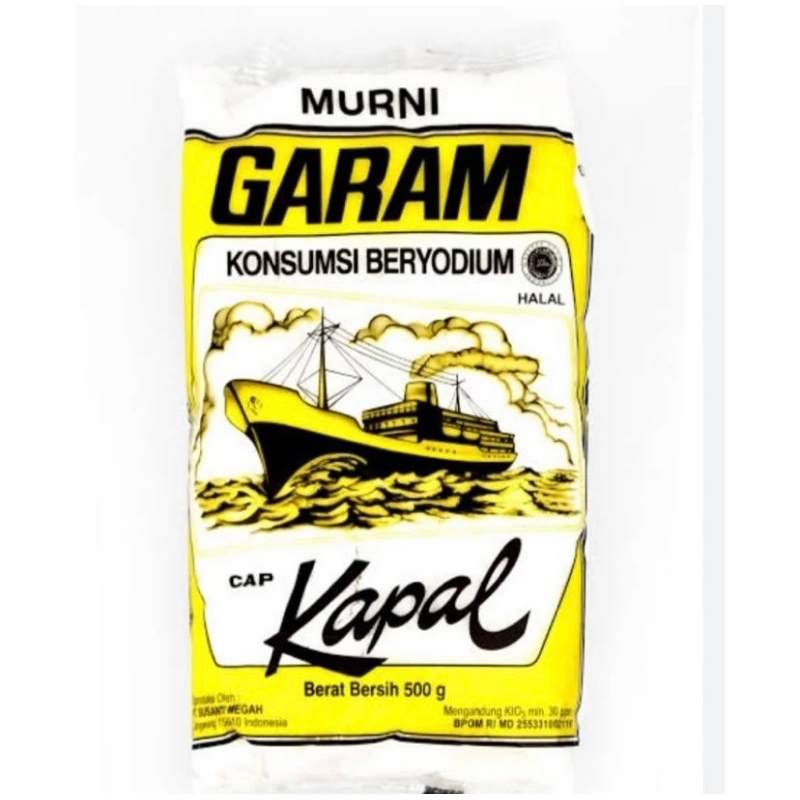 

Garam cap Kapal ukuran 250 gr dan 500 gr