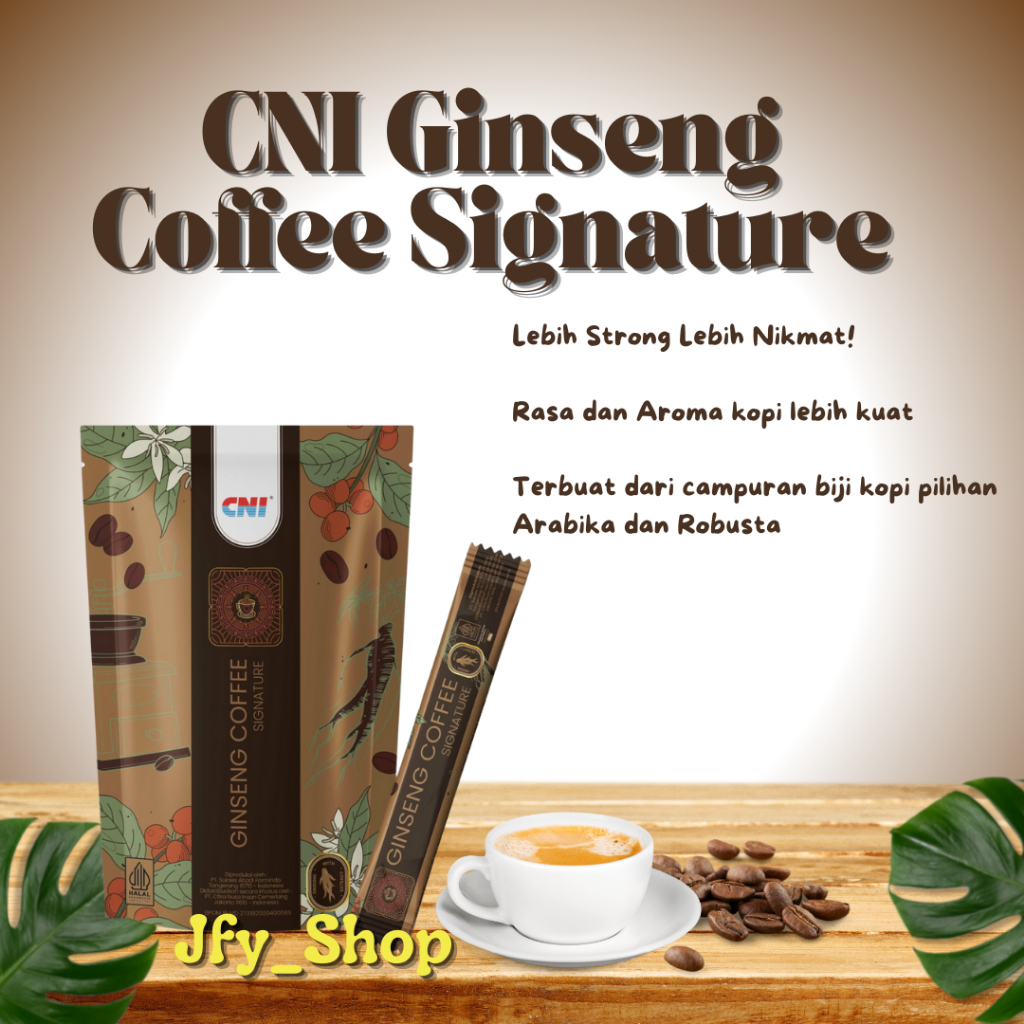 

CNI Ginseng Coffee Signature - Kopi Gingseng CNI - Exp May 2026