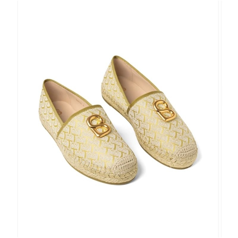 Bimu Espadrilles Shoes Buttonscarves Gold Size 37 PL SOLD