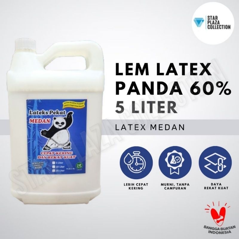 

Lem Latex Cair Panda Medan / Lem Latek Soluna Murni Lem Lateks Serbaguna untuk untuk Busa / Kulit / Kanvas - GALON 5 LITER / JERIGEN 5 LITER