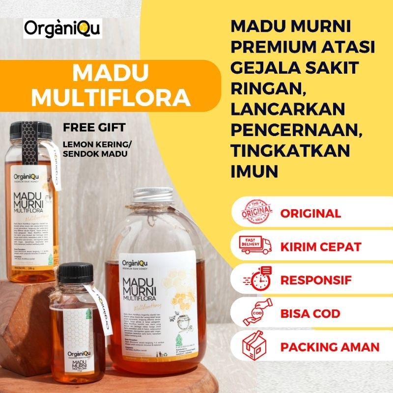 

ORGANIQU MADU MULTIFLORA PURE PREMIUM | RASA NIKMAT BANTU TINGKATKAN IMUN, LANCARKAN PENCERNAAN, ATASI GEJALA SAKIT RINGAN