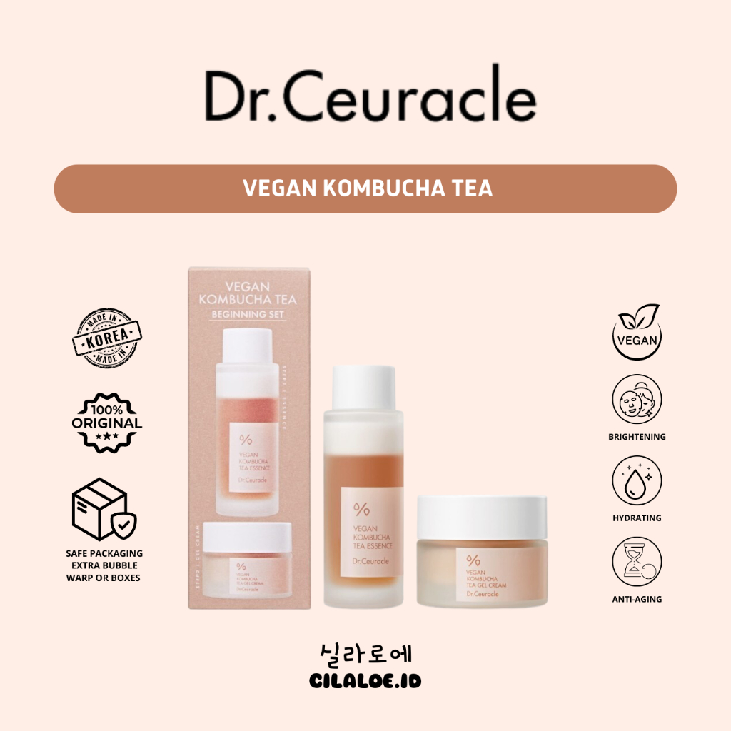 [READYSTOCK] DR.CEURACLE Vegan Kombucha Tea Cream/Essence | CILALOE.ID 100%ORIGINAL