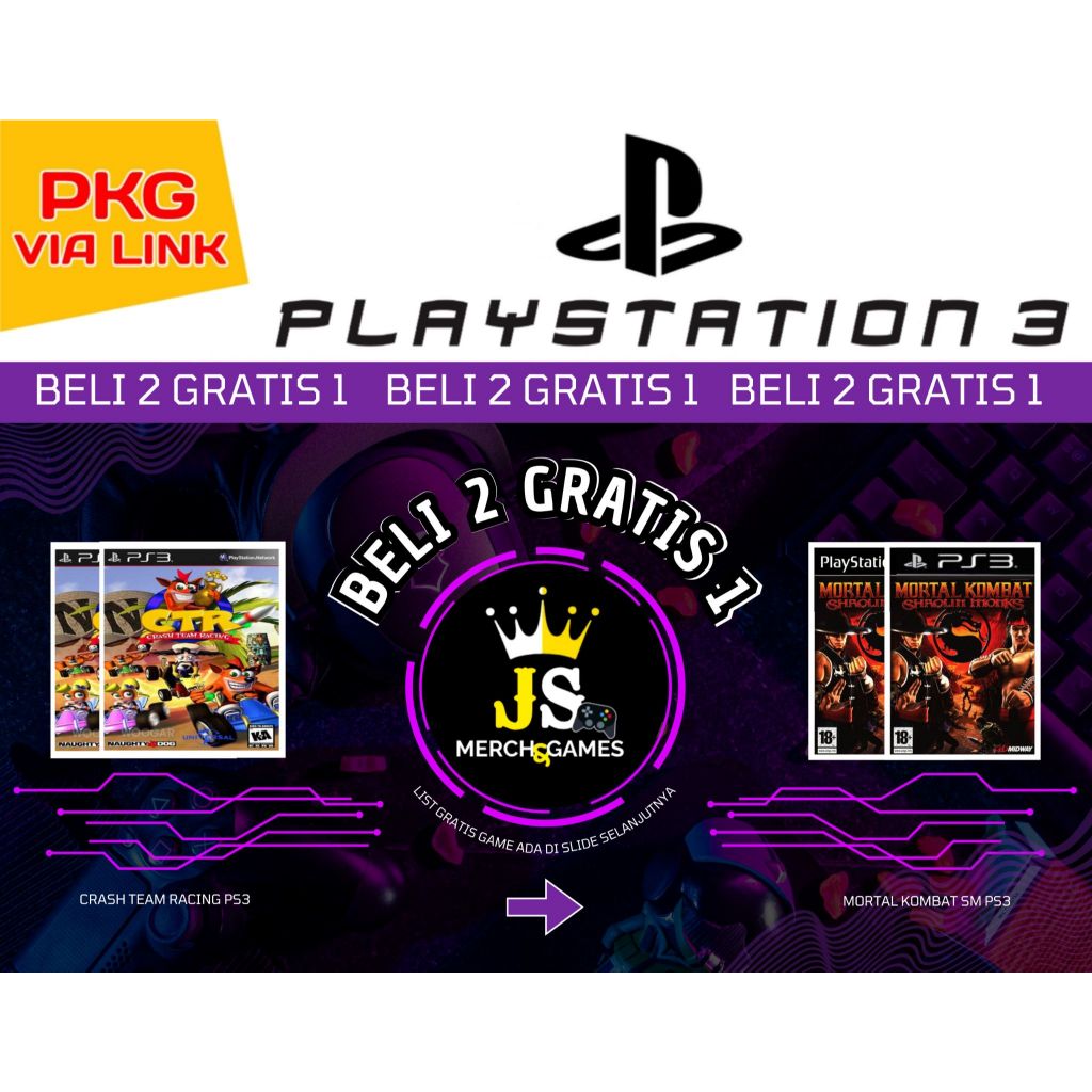 [ BELI 2 GRATIS 1 ] PAKET CTR X MORTAL KOMBAT GAMES PS3 PKG