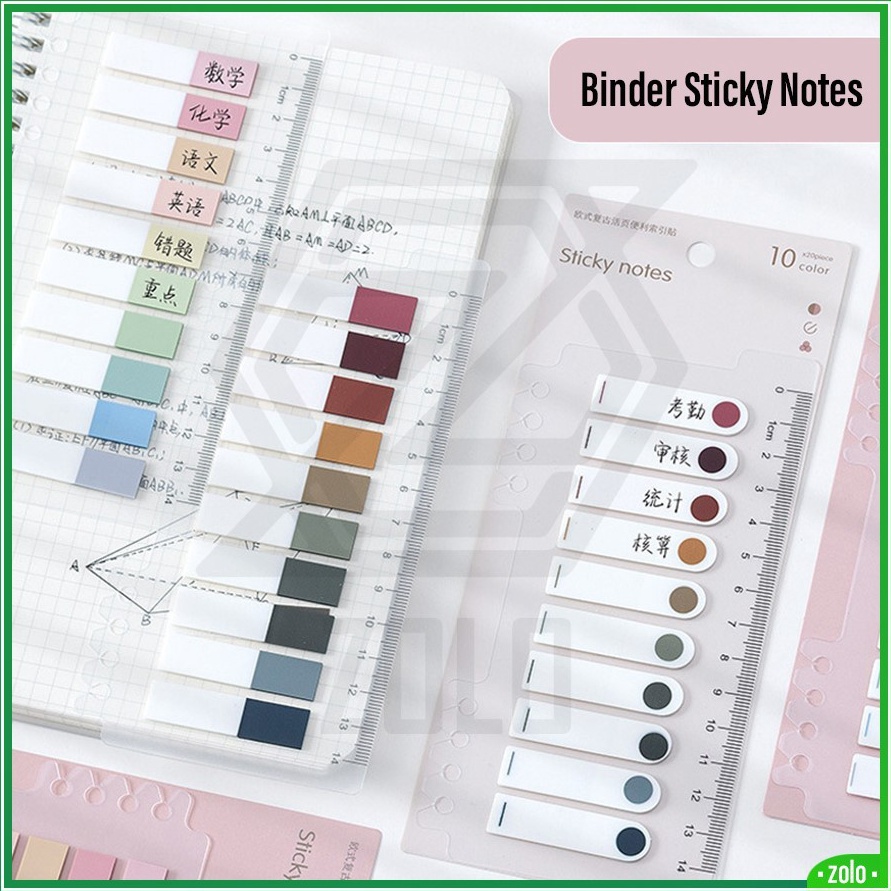 

Gratis Ongkir Bunn zolo Binder Sticky Notes Penanda Pembatas Buku 44 x 11 mm 2 Lbr