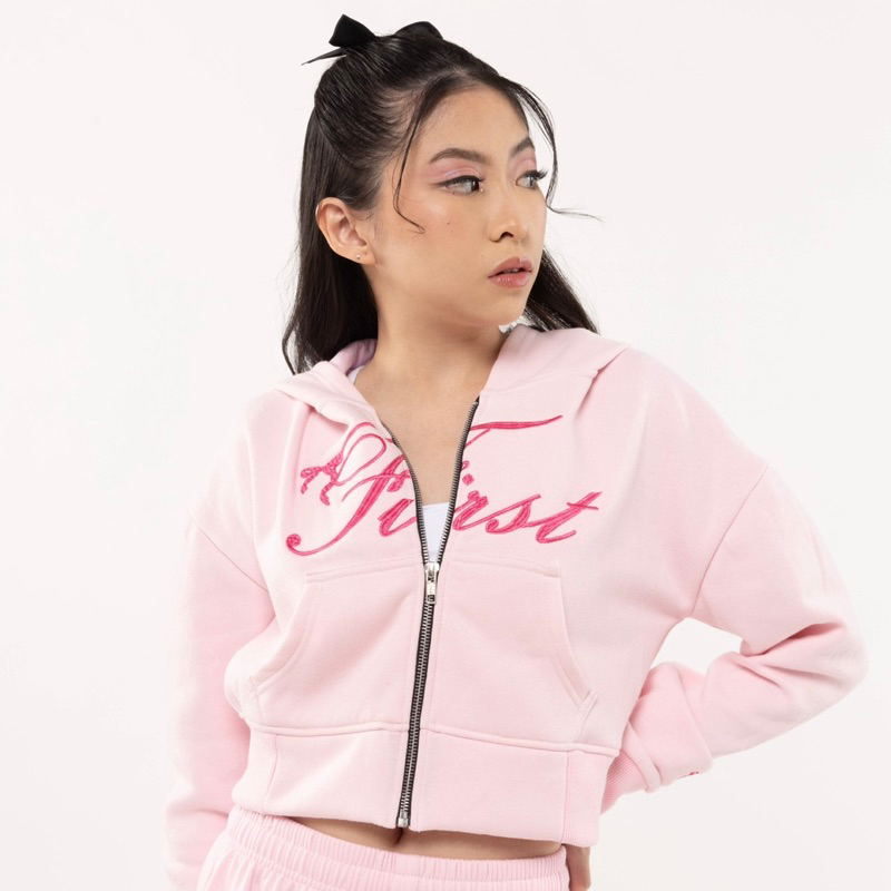 First Time Round - First Crop Jacket - Pink/White