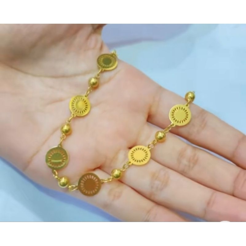 Gelang dipdip emas muda kadar 15% (2,3 Gram)