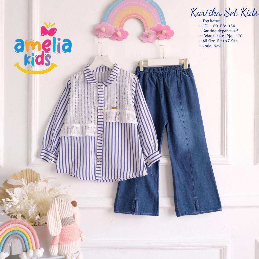 Maularis Store Kartika Set Kids Amelia Kids Pakaian setelan anak perempuan setelan anak perempuan se
