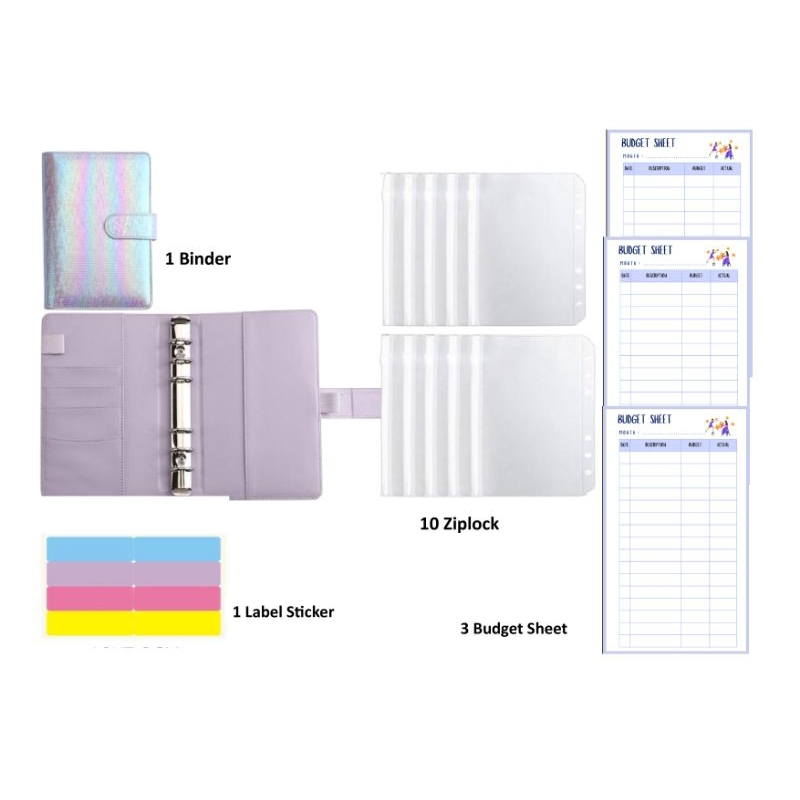 

Binder laser bling binder set nabung A6 financial