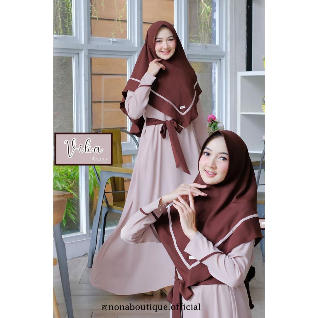 VIKA DRESS/VIKA DRESS BY NONA BOUTIQUE/DRESS SET/GAMIS DEWASA