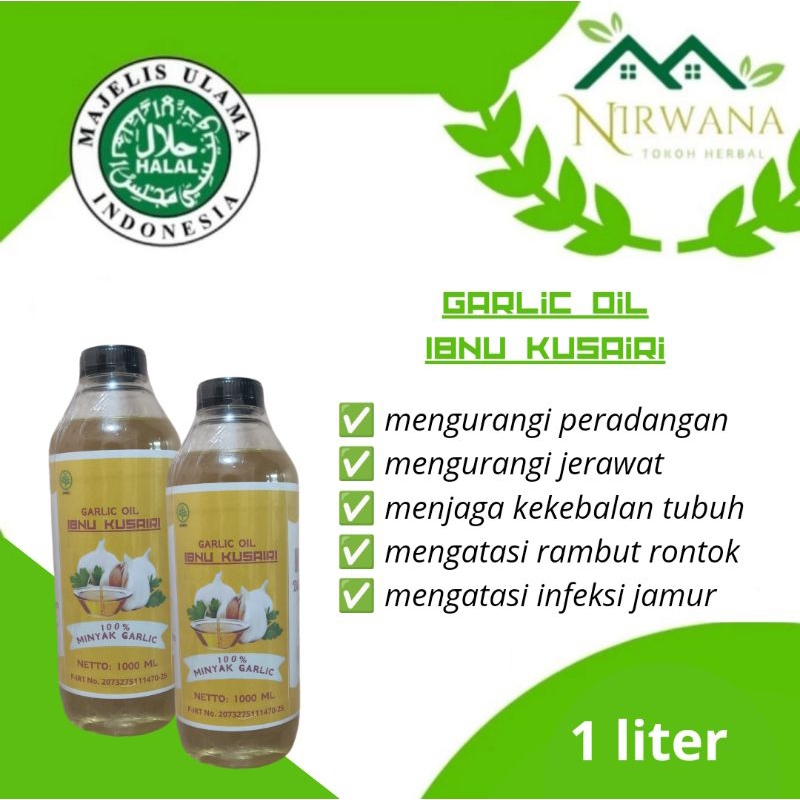 

garlic oil ibnu kusairi 1 liter produk original tanpa bahan campuran||minyak bawang putih