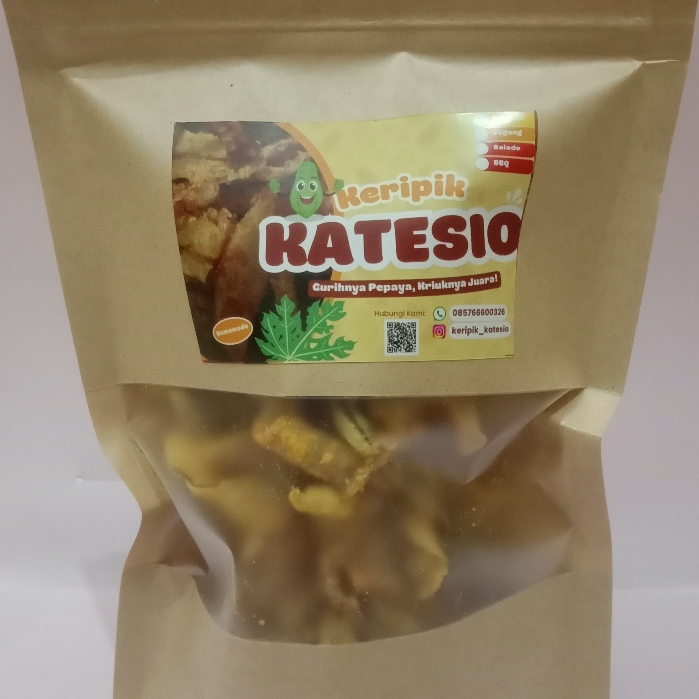 

Katesio Keripik Pepaya Gurih dan Renyah Rasa Original