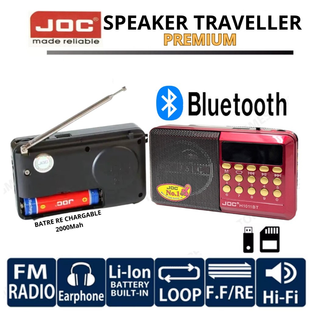 Radio FM USB Radio With Bluetooth Kualitas Suara Sangat Bagus Frekuensi Radio 70 MHz - 108 MHz