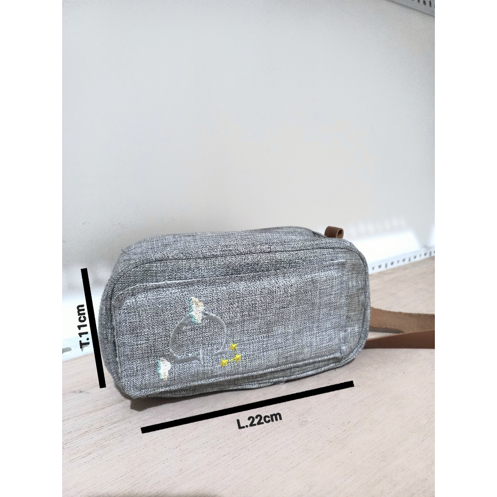 

Ras Mini Dompet Pensil Kain Resleting Gray 11x22