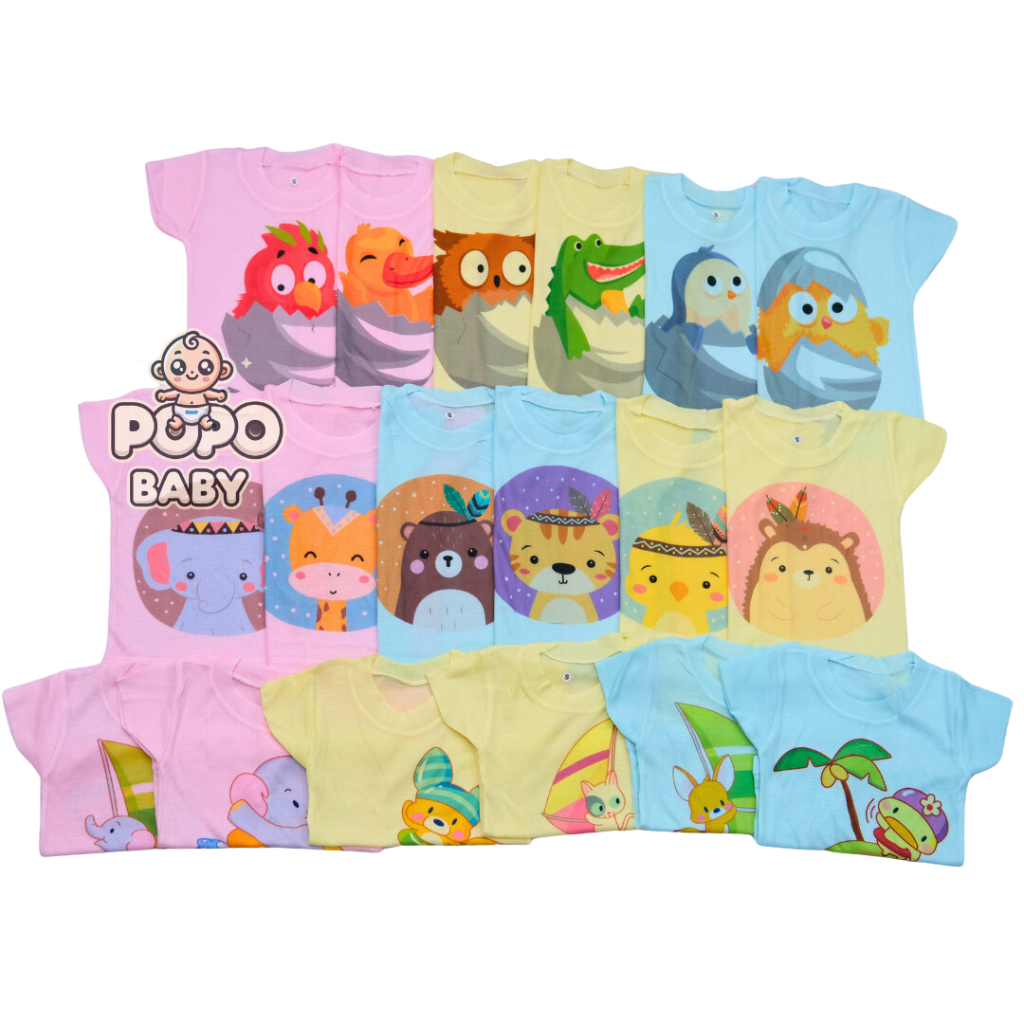 12pcs/ 1lusin Kaos setali/oblong Bayi motif (WARNA)