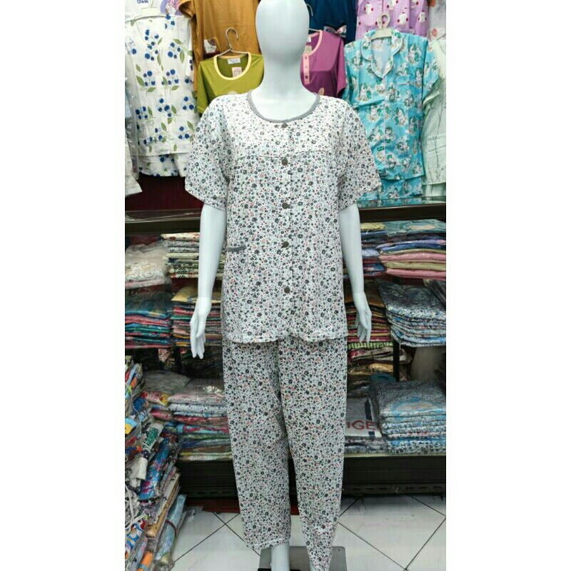 BKH XXL(2L) Kancing Full Kaos St.Piyama Celana Panjang - Tangan Pendek