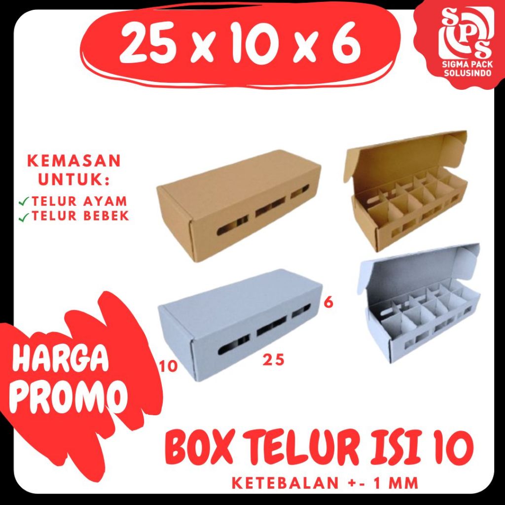

Box Telur Isi 10 25x10x6 + Sekat Kardus Eflute Telur Endok Endog Traytelur Dus Telur Ayam Telur Asin