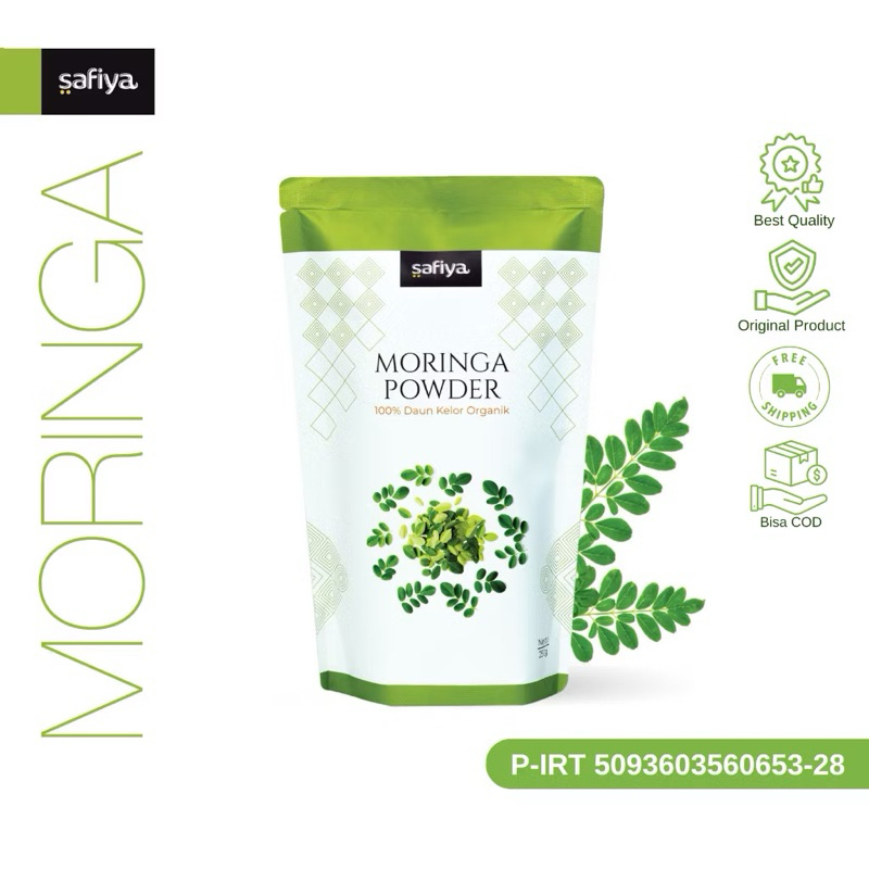 

{Free Sendok Kayu} Safiya Daun Kelor 250 Gr Moringa Bubuk -Moringa Powder -Organic -Kualitas Premium