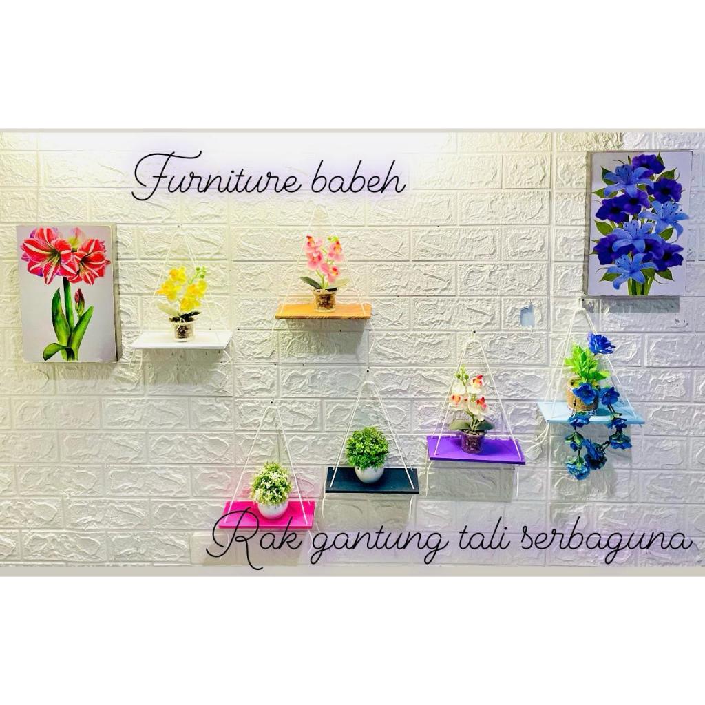 furniture rak gantung minimalis/rak tempel dinding/rak sudut tembok/rak penyimpanan serbaguna/rak ko