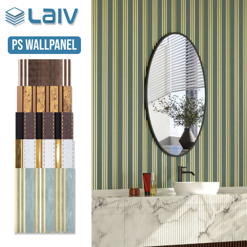 LAIV Wallpanel PS Panel Kisi Kisi Panel Keramik Kulit Wall Board Panel Dinding Motif