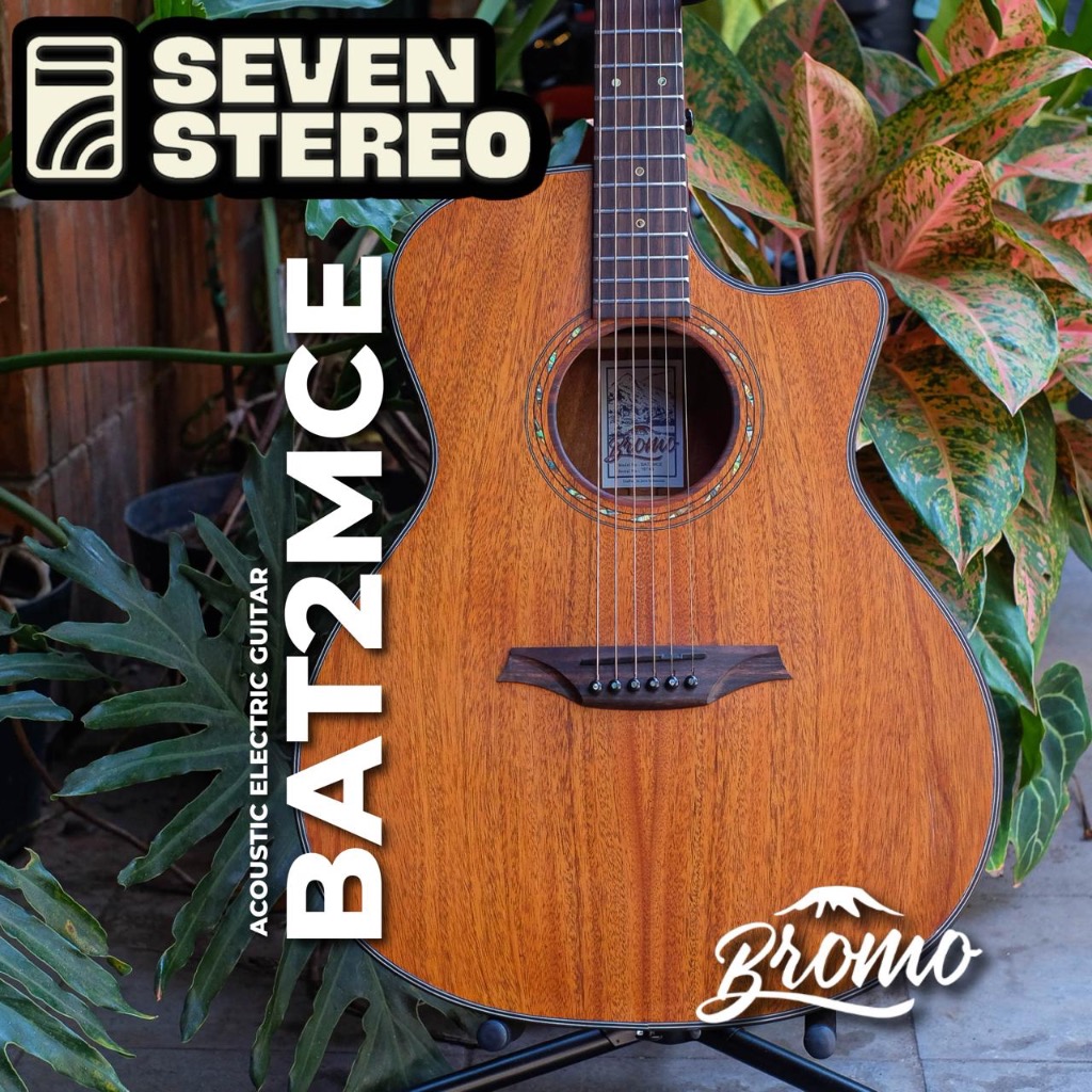 BROMO BAT2MCE Top Solid Acoustic Electric Guitar