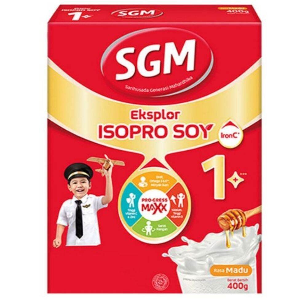 SGM Eksplor Isopro Soy 1 Plus Madu 400g – Susu Isolasi Protein Kedelai untuk Anak 1–3 Tahun dengan A