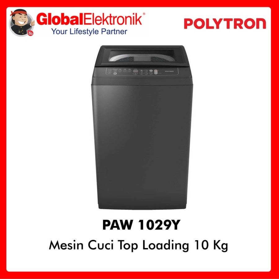POLYTRON MESIN CUCI 1 TABUNG 10KG POLYTRON PAW 1029Y MESIN CUCI BUKAAN ATAS 10KG