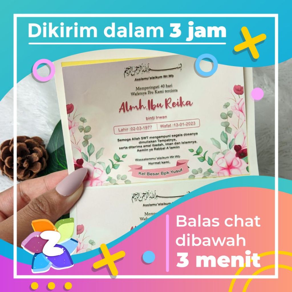 

Sticker dan Card Mengenang Wafatnya Stiker Card Label Tahlil Kartu Mengenang Tahlilan