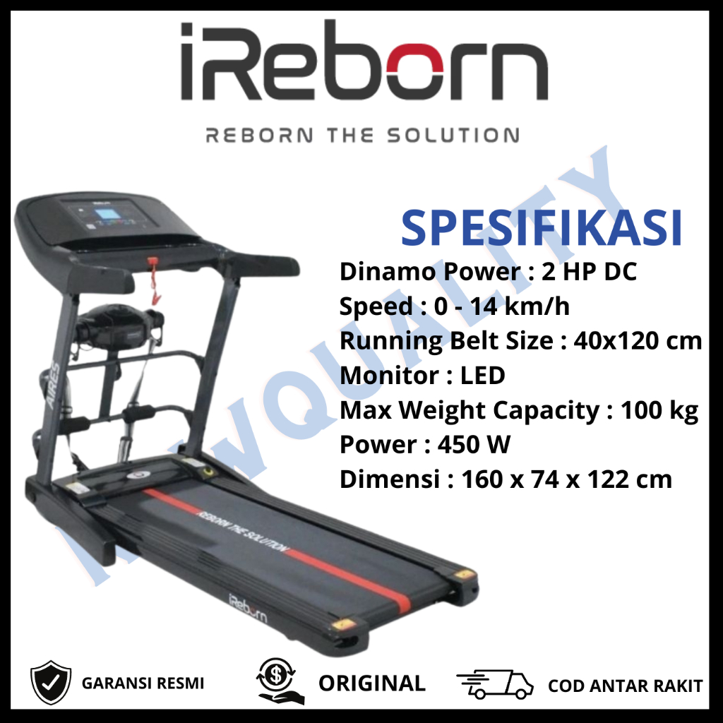 Treadmill Elektrik iReborn Aires i8-ORIGINAL IREBORN