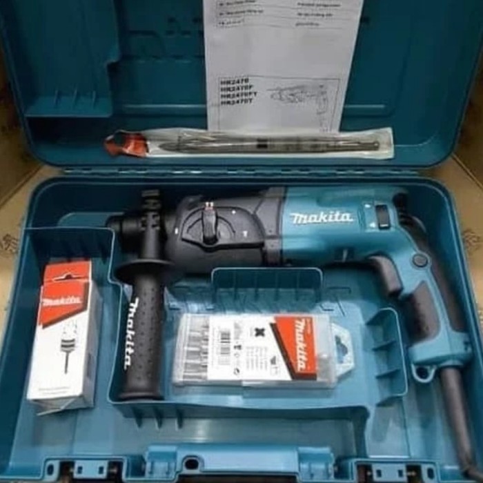 Mesin Bor Beton 3 Fungsi Rotary Hammer + Demolition Makita HR 2470X5