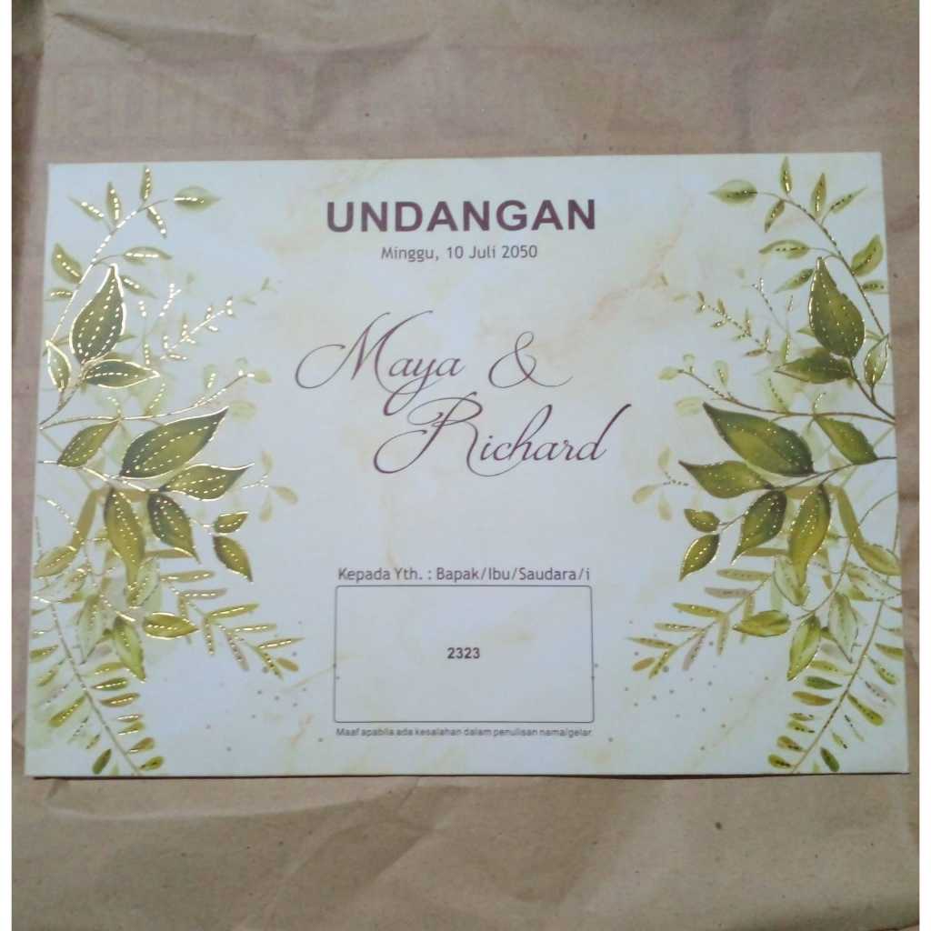 print UNDANGAN NIKAH ERBA 2323 PERNIKAHAN SUNAT SUNATAN KHITAN KHITANAN FREE PLASTIK, FOTO DESIGN