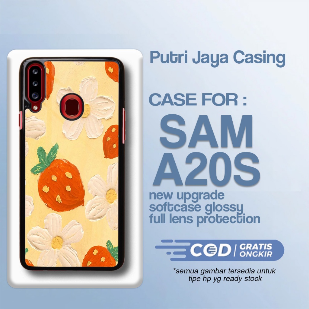 Case Samsung A20S Bunga Lucu Terlaris Hardcase Softcase Glosy Casing Samsung A20S Termurah Terbaru
