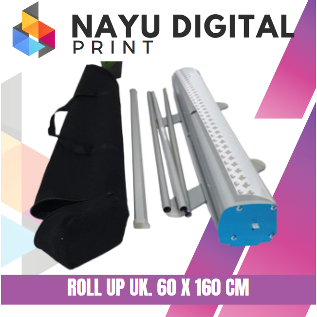 Ay00 Roll up banner uk. 60 x 160 cm only stand saja ya