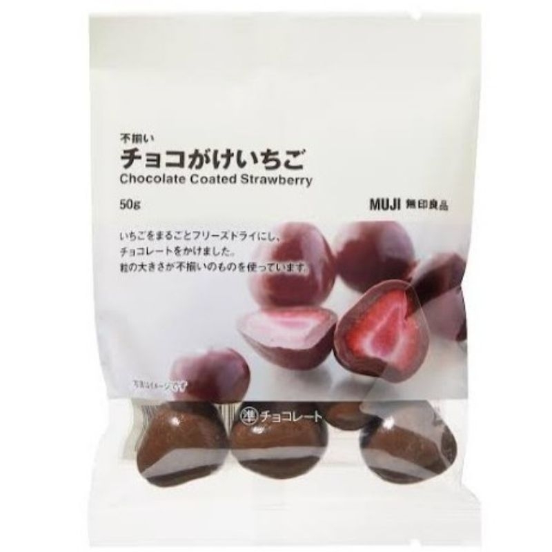 

Coklat Muji chocolate coated strawberry Japan jepang