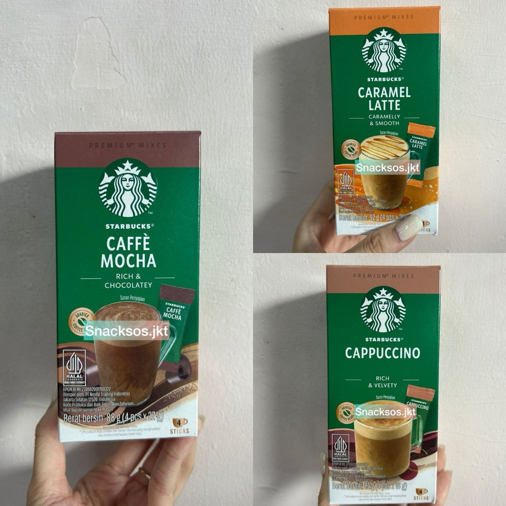 

STARBUCKS CAFFE MOCHA RICH & CHOCOLATE / CARAMEL LATTE / CAPPUCCINO BOX SACHET -STARBUCK COFFEE