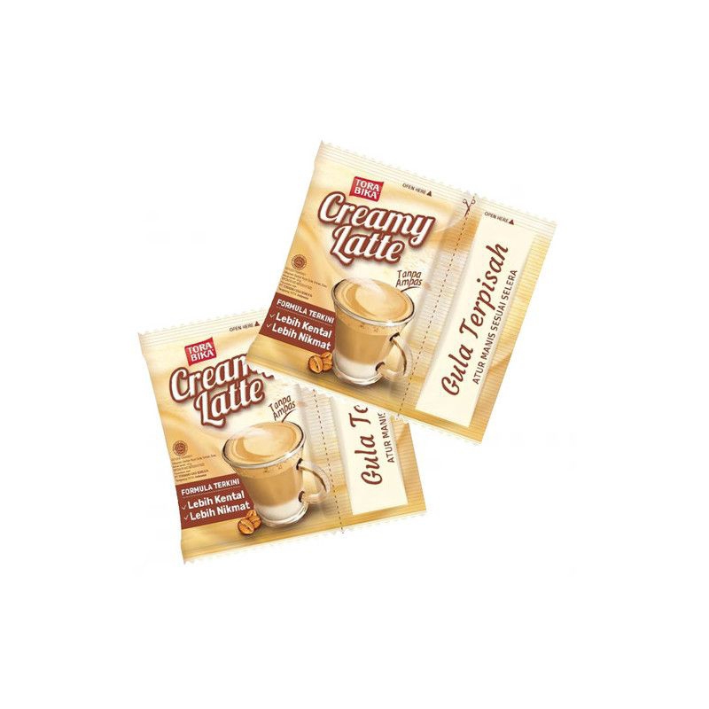 

tora bika Creamy latte gula terpisah isi 10pcs