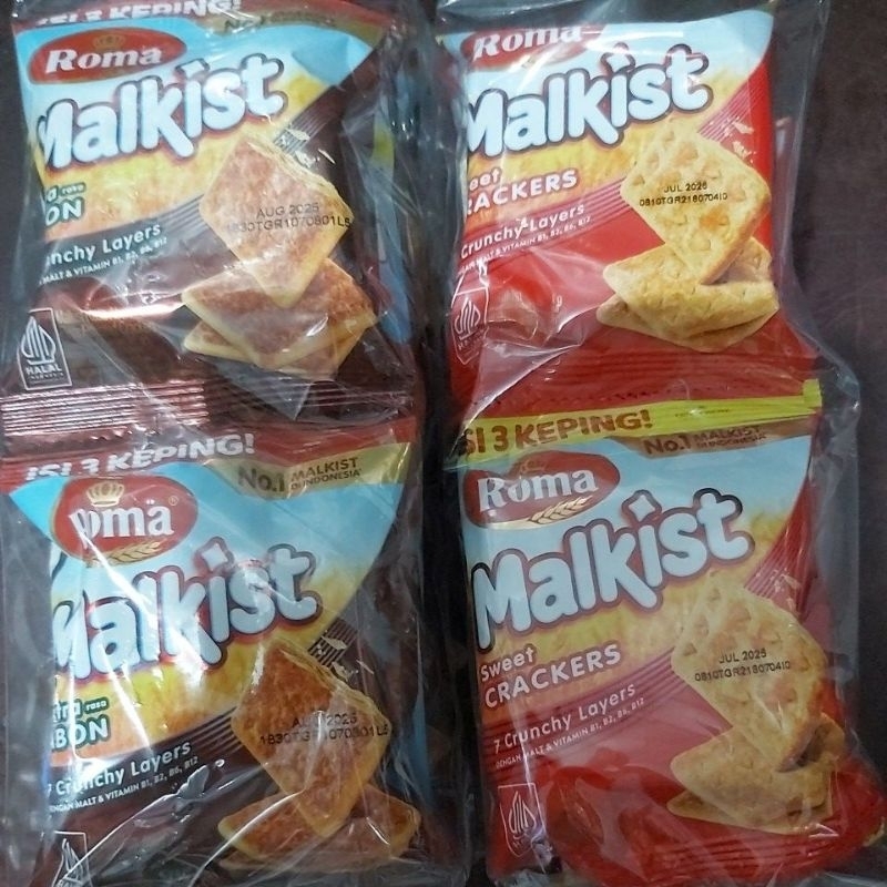 

Roma Malkist Crackers, Abon dan Coklat Renceng