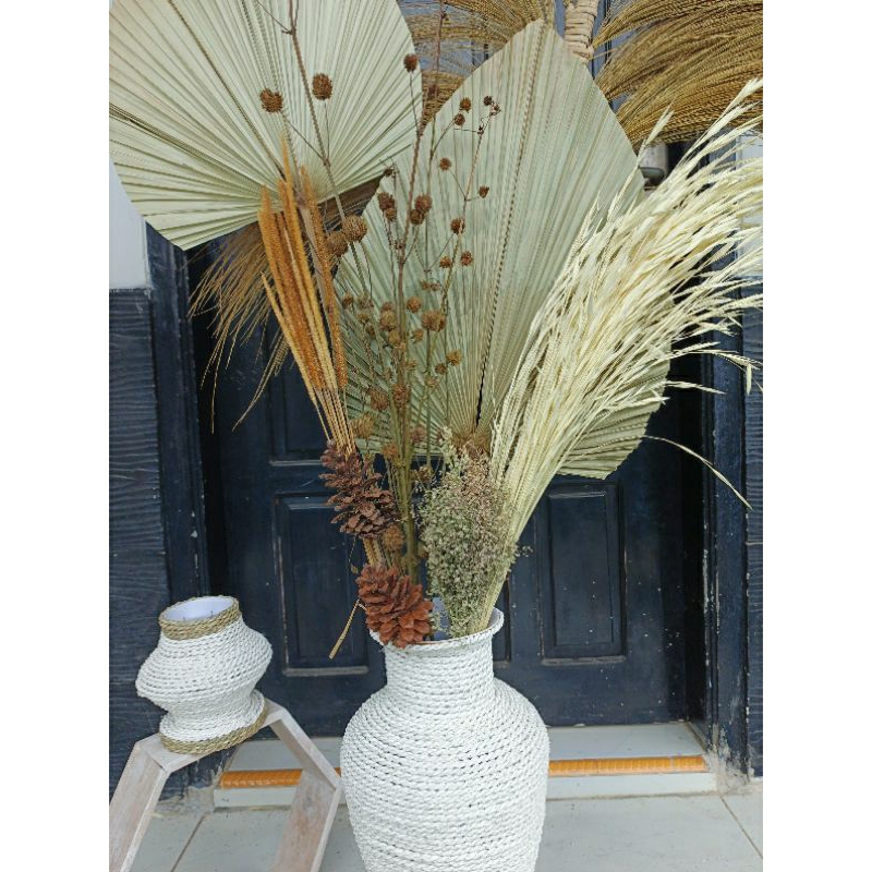 bunga hias ruang tamu , bunga sudut ruangan , bunga hiasan rumah , bunga dekorasi rumah vas 50cm