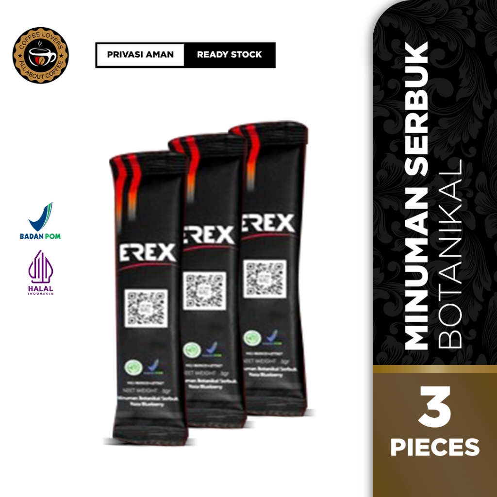 EREX Suplemen Kesehatan - Minuman Stamina Rasa Blueberry | Erex Obat Kuat Pria Dewasa