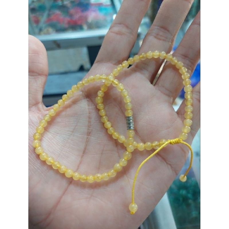 gelang kecubung serat emas 4mm