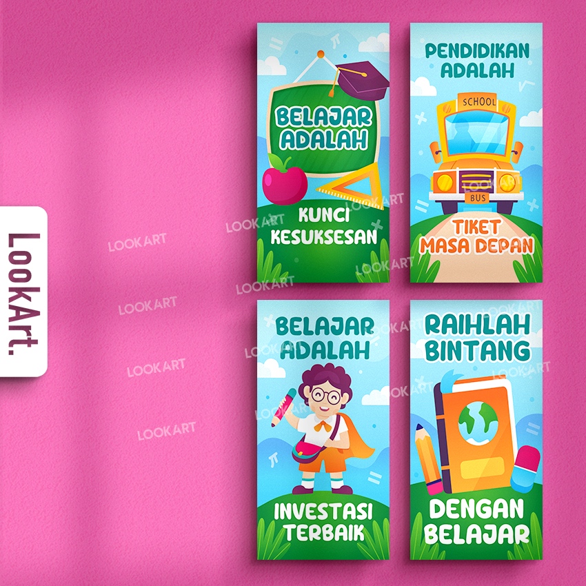 HIASAN DINDING QUOTES KATA BIJAK SEKOLAH KATA MUTIARA PAJANGAN RUANG KELAS SEKOLAH