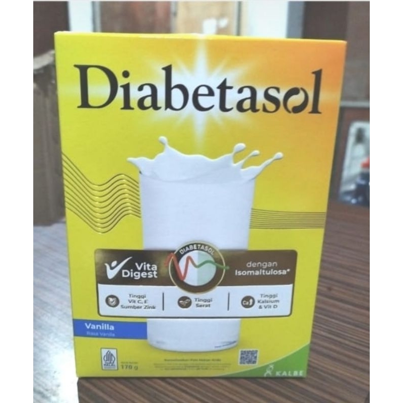 

Diabetasol Minuman Nutrisi Mengandung Susu rasa Vanila 170 gram