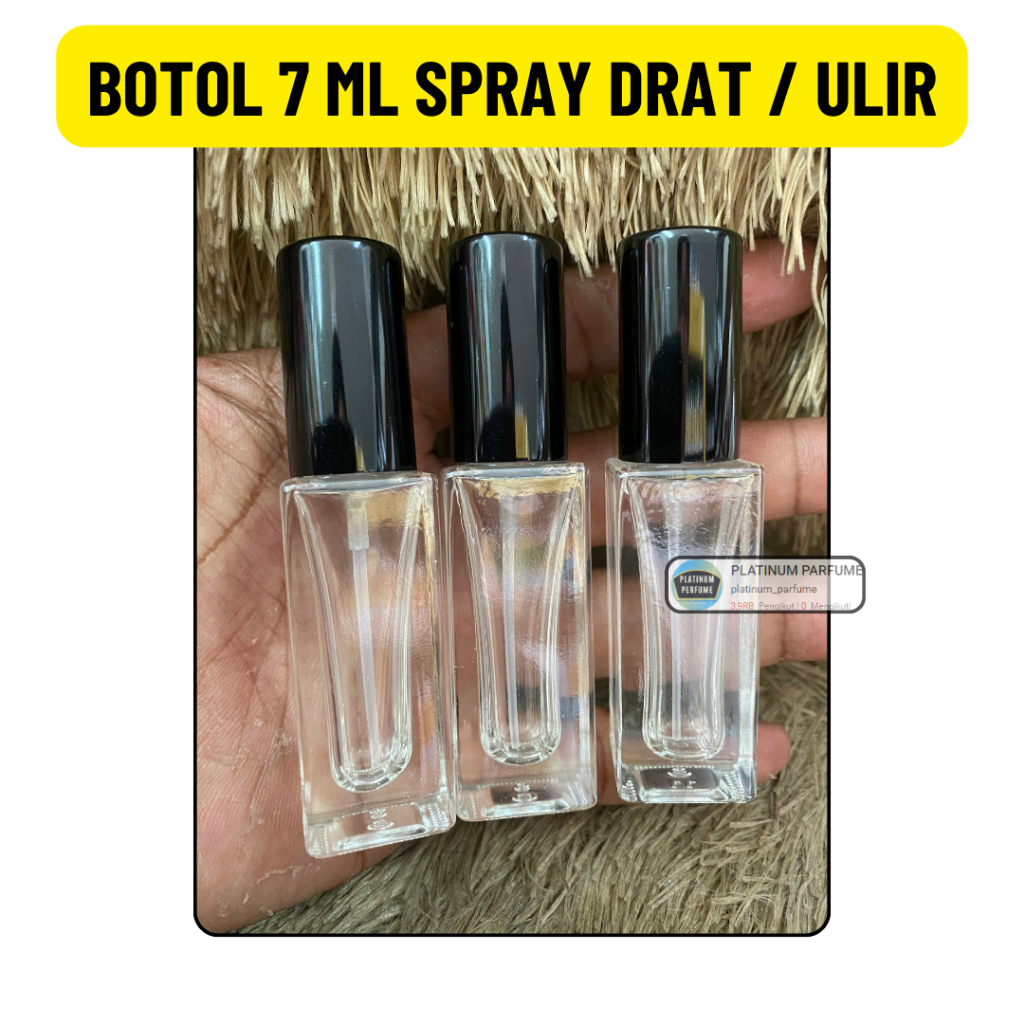 Botol Parfum Refil 7 ML BARU - Botol Spray - Botol Kaca Kecil