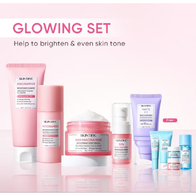 Paket Skincare Lengkap 10pcs Set Kecantikan Skintific ORIGINAL