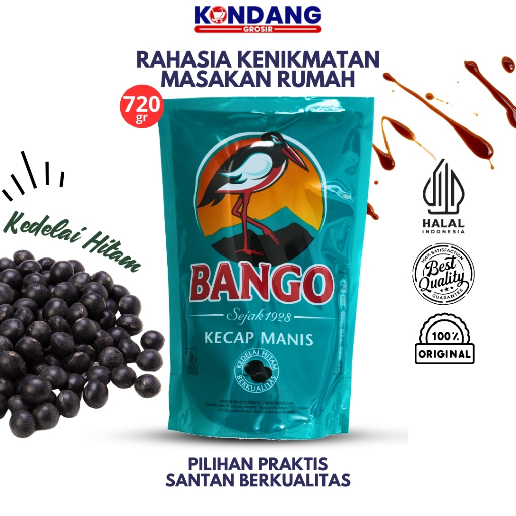 

Bango Kecap Manis Pouch 720 gr - Kecap Manis Alami Tanpa Pengawet