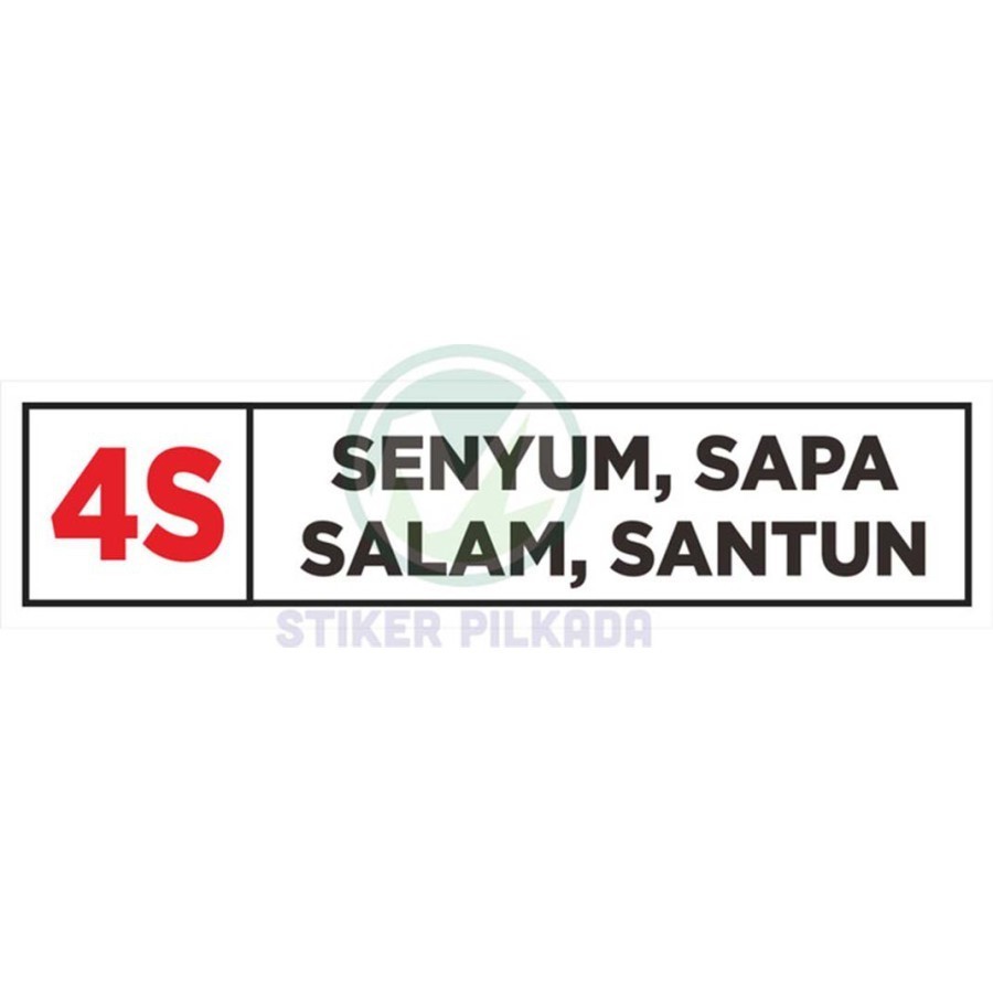 STIKER VINYL 4S, SENYUM,SAPA, SALAM SANTUN