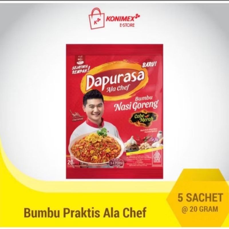 

DAPURASA BUMBU NASI GORENG ALA CHEF RASA CABE MERAH ISI 5 SACHET