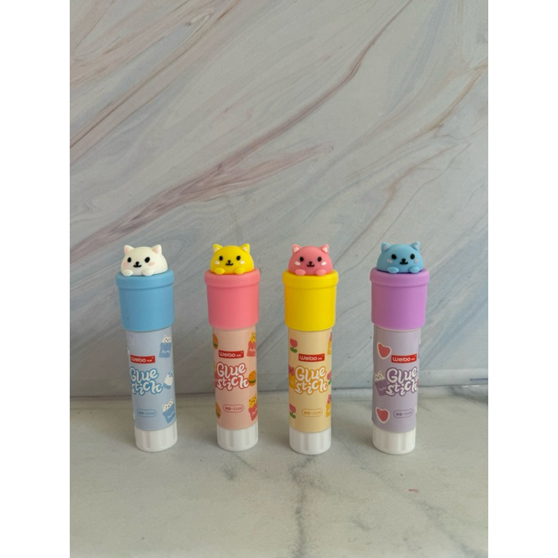 

lem kertas stik glue stick karakter fancy motif bear lucu
