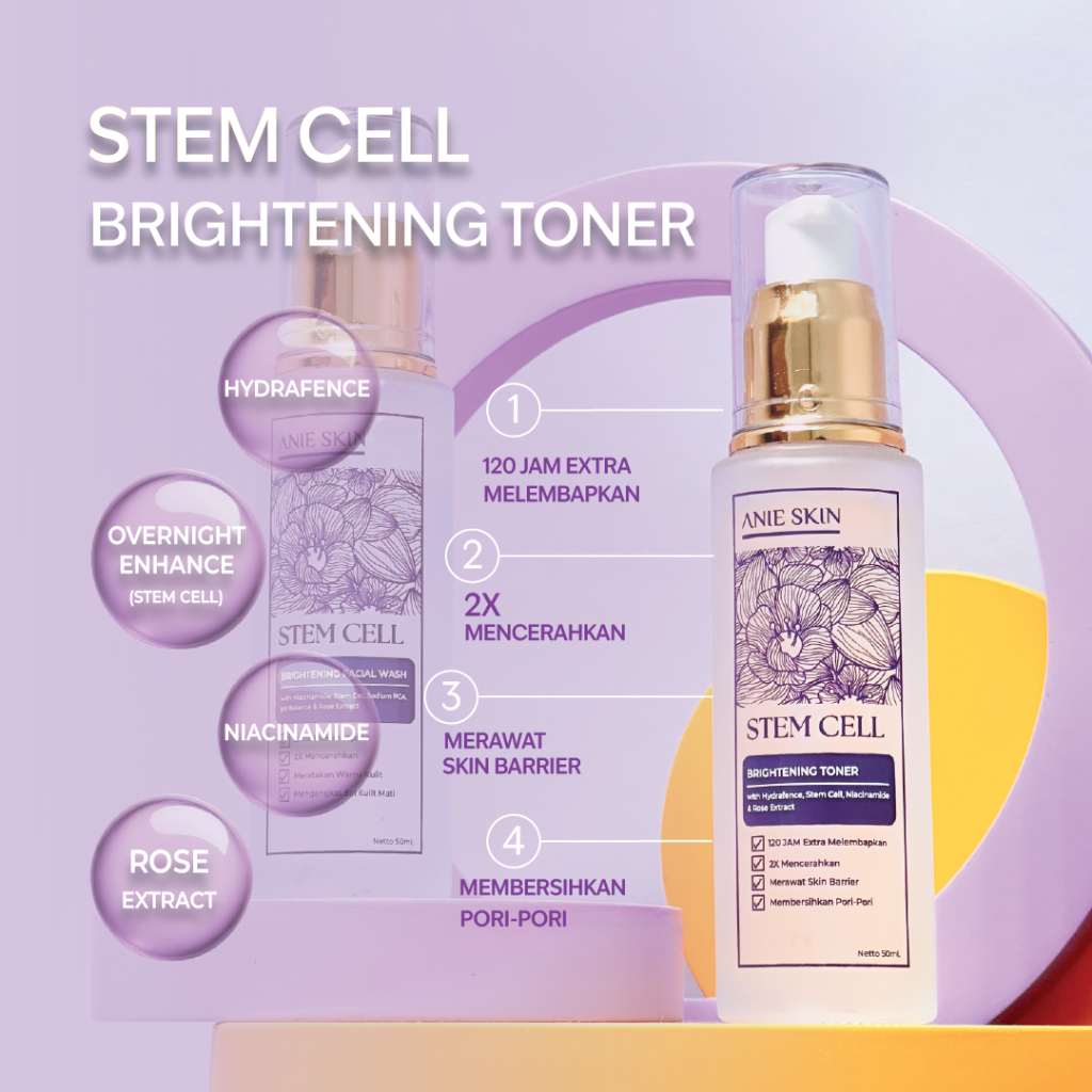 ANIESKIN STEMCELL TONER WAJAH hydrating toner 120 JAM MELEMBABKAN WAJAH